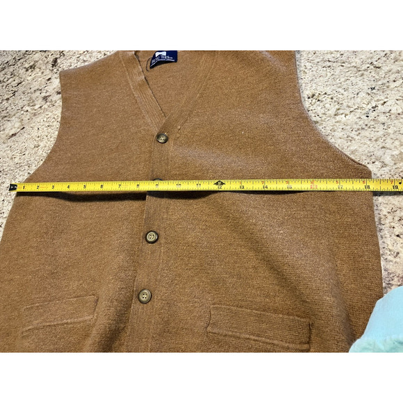 Beau Ties Of Vermont Wool Button up Sweater Vest Youth Size XL Tan Womens M - Picture 8 of 11